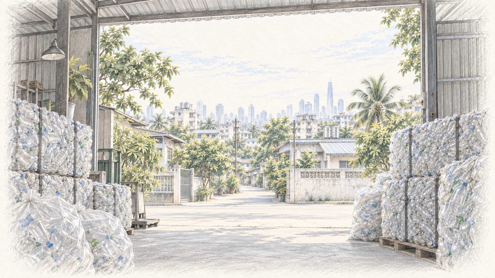 The network: We build lasting relationships with local collection businesses, helping the bottles they gather reach the next stage of recovery.